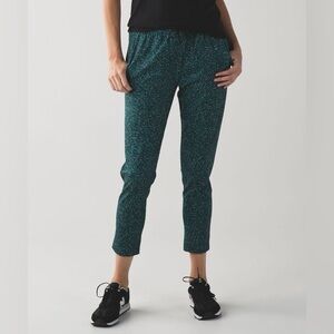 Lululemon Athletica Green speckled Patterned jet crop slim Pants